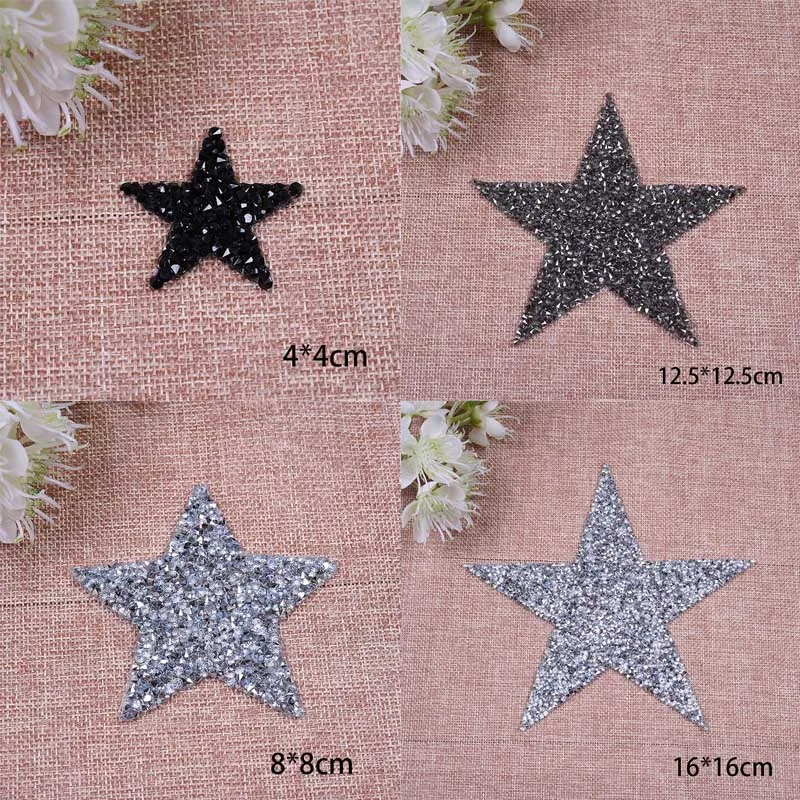 Transfer Rhinestone Patches Pentagram Sticker Clothing Accessories Hotfix