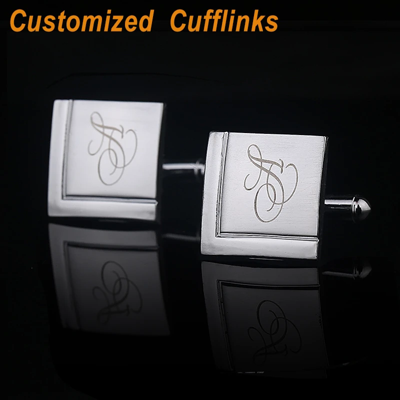 Personalized Cufflinks for Men Wedding Gifts for Guests Groomsmen Custom Cuff links Initials