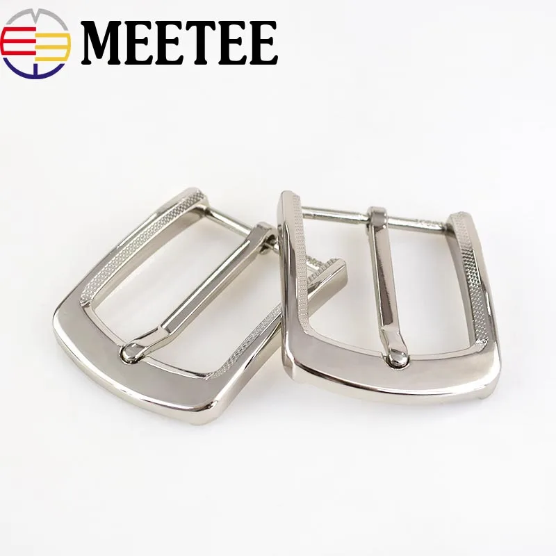 2Pcs 35mm Men Belt Buckles High Quality Zinc Alloy Metal Pin Buckle For