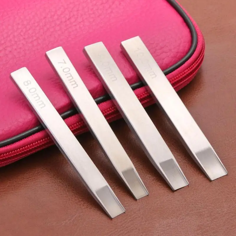 

7 8 9 10mm Leather Tools Stainless Steel Leathercraft Belt Woven Pattern Weaving Slot Cutter Leather Craft Punch