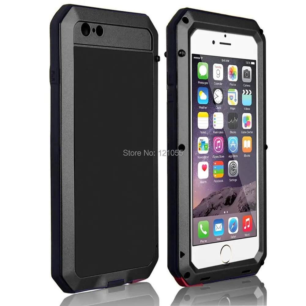 Luxury Doom Armor Life Water Resistant Aluminum Metal Case For IPhone 12 XS Max XR X 8 7 6S 5S 11 Pro FULL Cover 360 Shock Proof