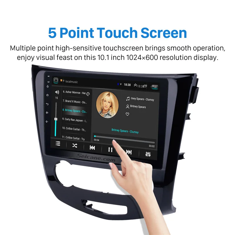 Автомагнитола Seicane 2Din 10 1 дюйма Android 8 для Nissan Qashqai 2016 GPS навигация Bluetooth аудио