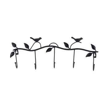 

1PC Black Iron Hook Simple Little Bird Hook Decor for Livingroom Bathroom Dining Room