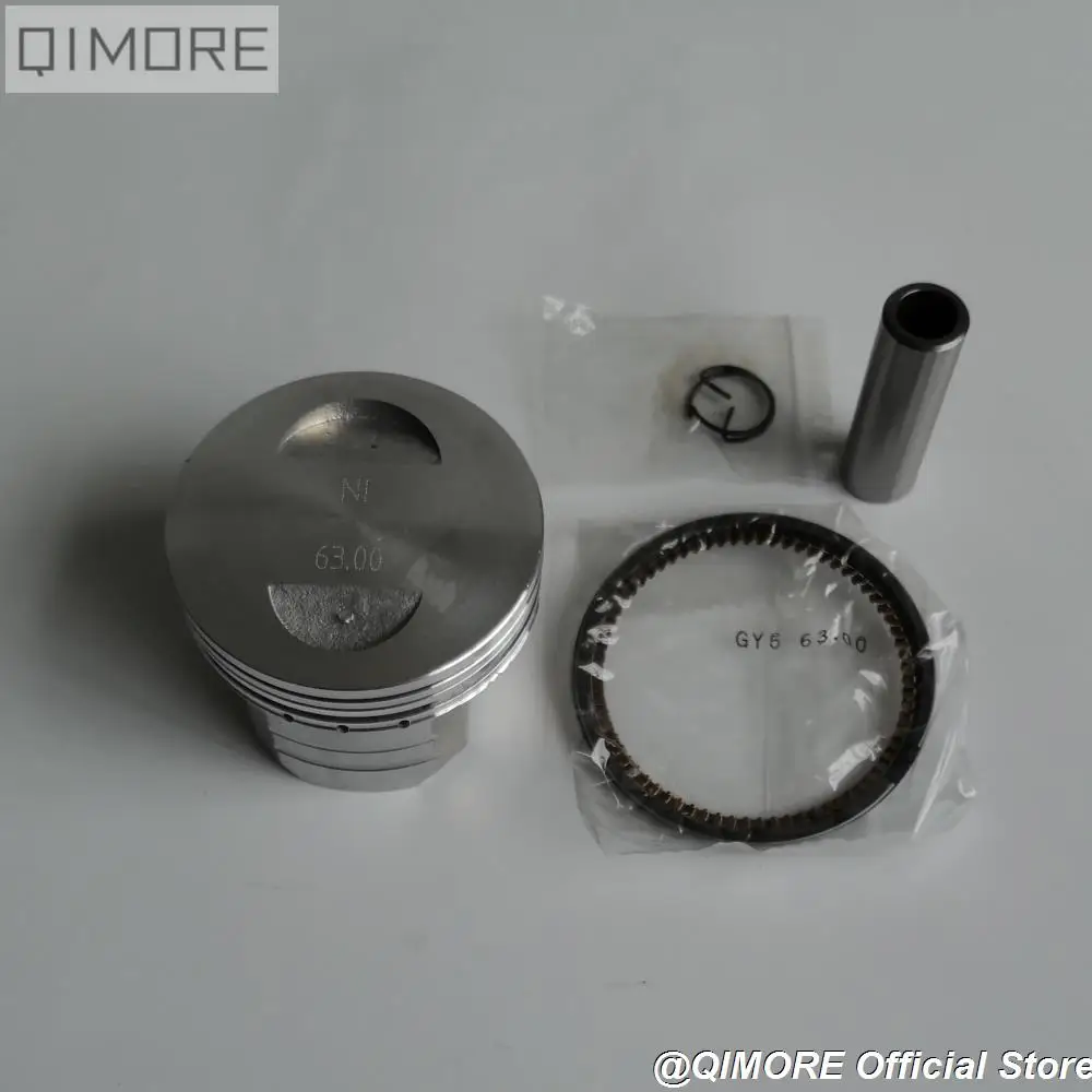 

GY6-200 63mm 2V Piston & Ring Set for 4 stroke Air Cooling Scooter Moped ATV QUAD GY6 125 GY6 150 152QMI 1P52QMI 157QMJ 1P57QMJ