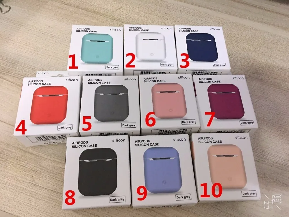 Мягкий жидкий силиконовый беспроводной Чехол для наушников Apple AirPods зарядный