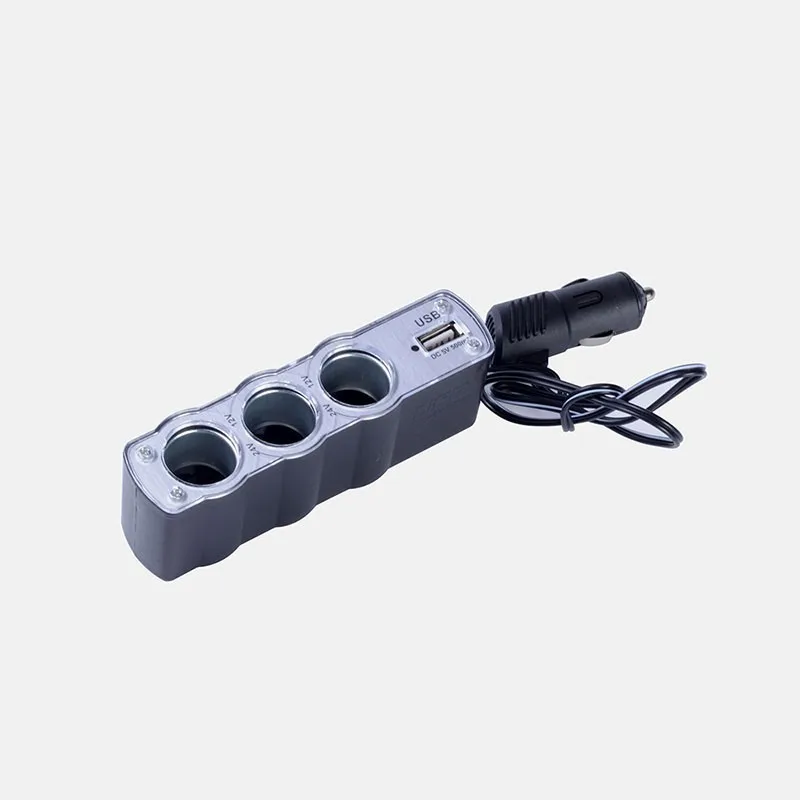 ESPEEDER автозапчасти черный пластик 1 USB зарядное устройство и три розетки