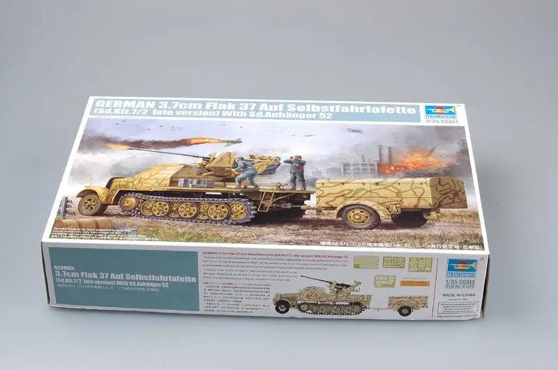 Trumpeter 1/35 01526 3 7 см Flak 37 Sd. Kfz.7/2 поздняя версия | Игрушки и хобби