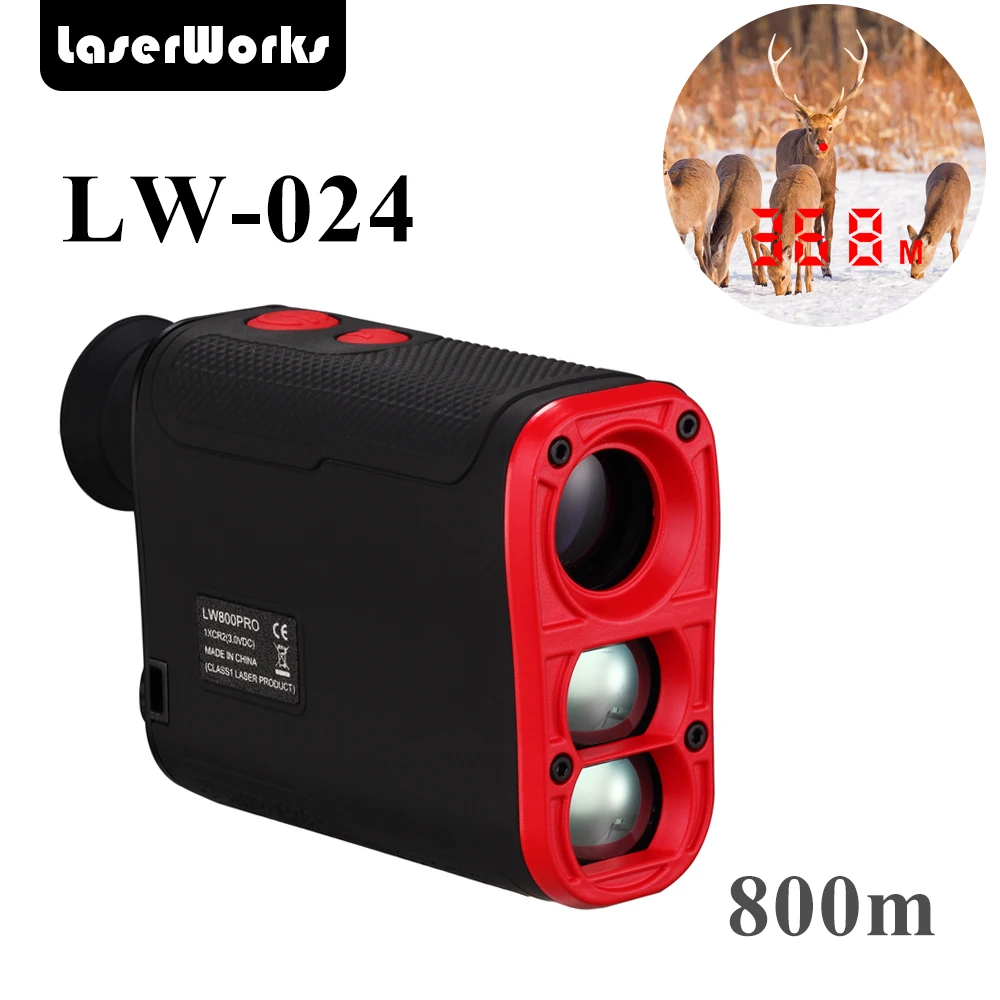 Лазерный дальномер LaserWorks 800 ярдов водонепроницаемый для гольфа охоты с