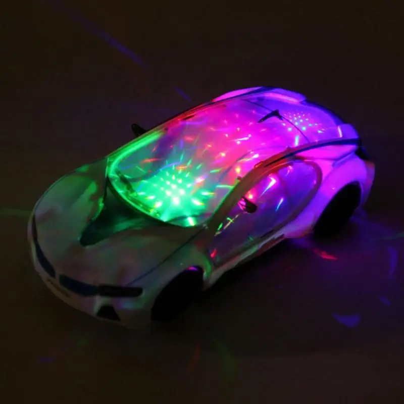 3D электрический автомобиль Поющая звуковая игрушка мини светодиодный мигающий