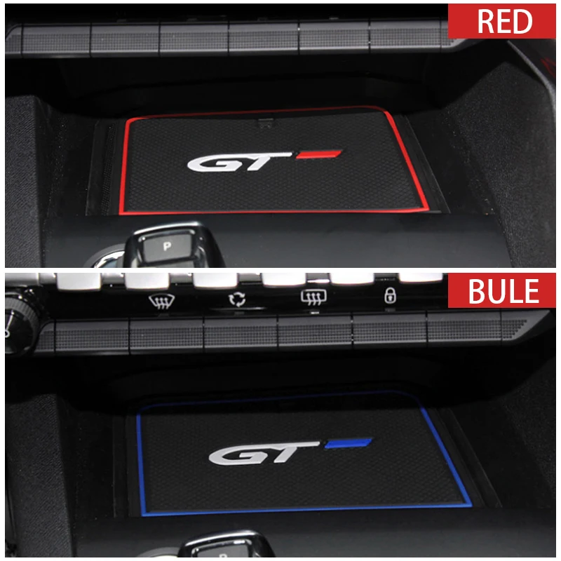 13x Blue Car Door mats gate slot mat Cup Pads Trim for Skoda Kodiaq 2017-2018