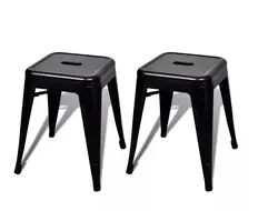 VidaXL 2 шт современный стул Stackable открытый обеденный табурет сбоку стул, гостиная низкая стул для отдыха красочные ожидания стул для макияжа