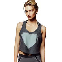 Спортивный топ на бретелях, сексуальный жилет, женское нижнее белье, спортивная одежда для йоги и бега, одежда для фитнеса с принтом сердца, женская спортивная рубашка 9206