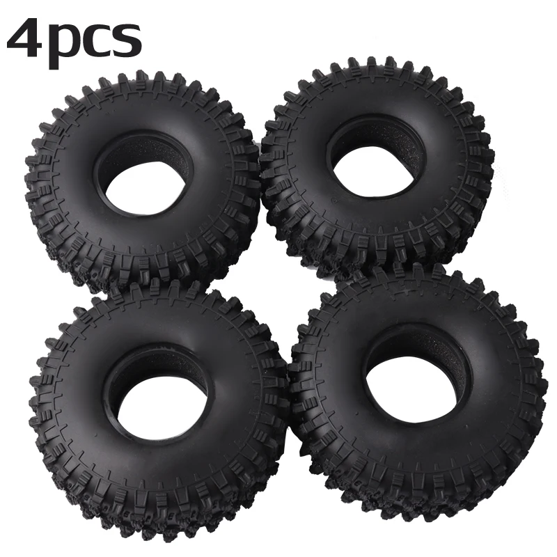 

Rubber Tire Wheel Tires For TRX-4 SCX10 90046 D90 Accessories Rim Black 4x/set