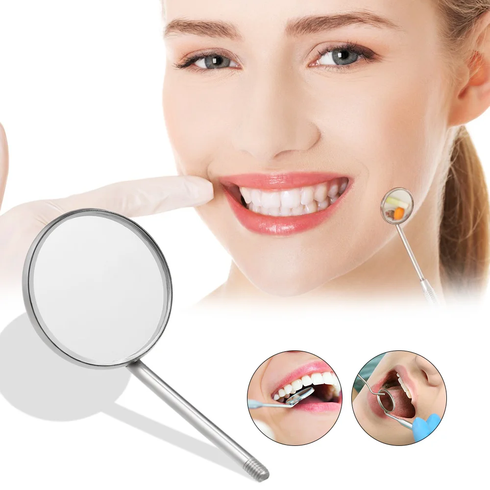 

5pcs Dental Mirror Plain Oral Care 22mm Surgical Instruments Replace Tools for Dentist teeth Whitening accessories