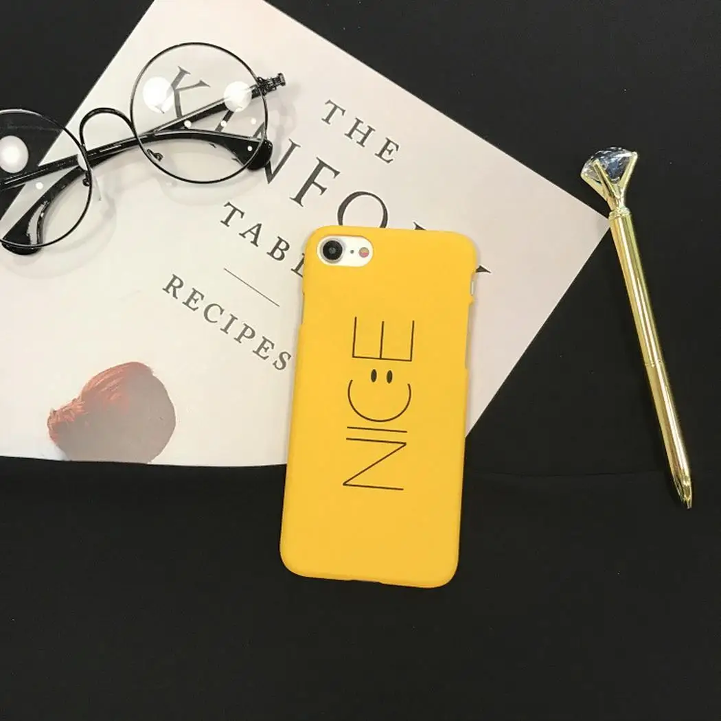 Fashion Letter Smiley Face Anti-fall Hard Phone Easy to install and remove. Case Back Cover For iPhone | Мобильные телефоны и