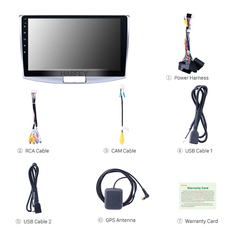 Автомагнитола Harfey 10 1 дюйма Android 9 для VW Volkswagen Magotan B7 Bora Golf 6 2012 2013 2014 GPS Navi с Bluetooth