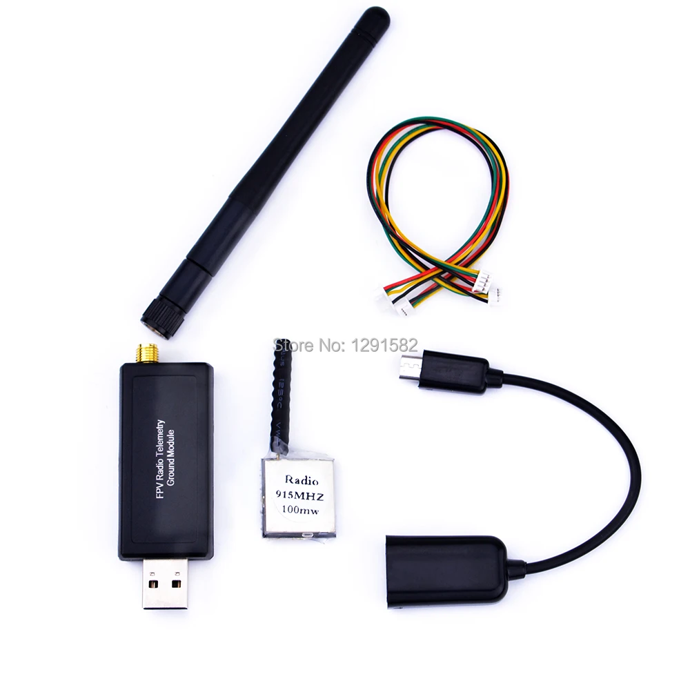 

Mini 915Mhz 915 / 433Mhz 433 Module 100mw Radio Telemetry Kit with OTG cable For APM Pixhawk For FPV RC Racing Drone Quadcopter