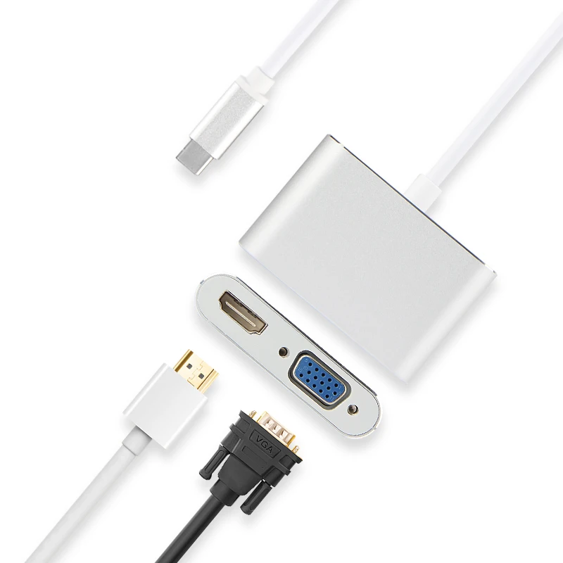 Адаптер HUWEI USB C конвертер в HDMI VGA кабель для Huawei Mate 10/20/P20 Pro Honor note 10 чехол