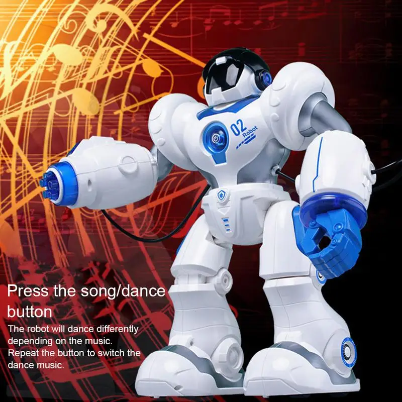 

Children's Intelligent Charging Remote Control Multi-function Robot Cosmic Police Model Kids Educational Toys