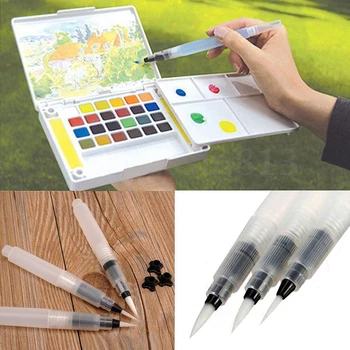 

6Pcs/set Refillable Water Brush Ink Pen For Watercolour Painting Calligraphy
