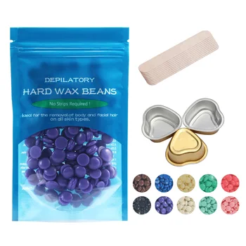 

Body Depilatory Wax Hard Wax Bean Beauty Parlor Hair Removal Depilacion Beans Wax with 10 Wax Sticks & 3 Bowls Home Use