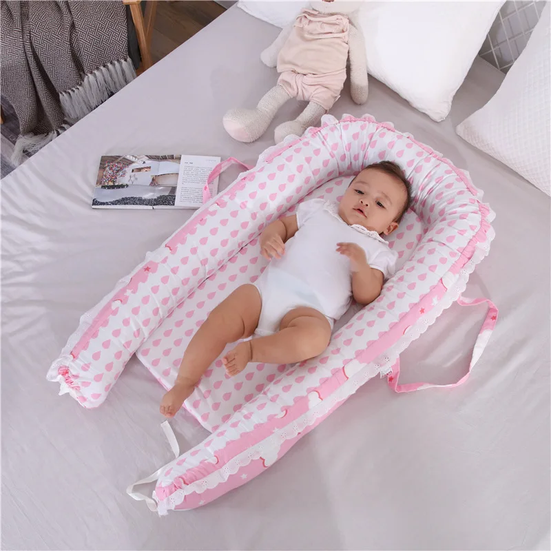 0-12 месяцев детская кровать-гнездо портативная съемная и моющаяся кроватка дорожная кровать для детей Младенческая Детская Хлопковая Колыбель