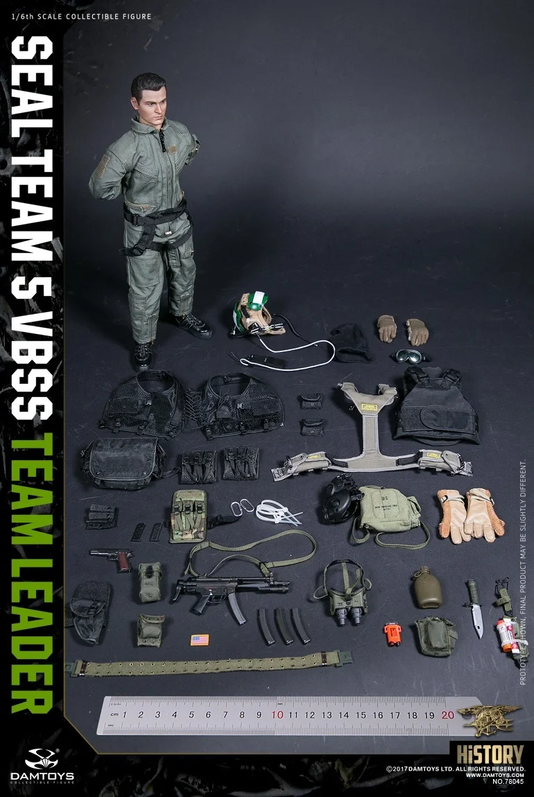 

DAM TOYS Resin material 1/6 Seals 5 Team VBSS Team Captain Green Helmet Goods In Stock Package Postal Free shipping