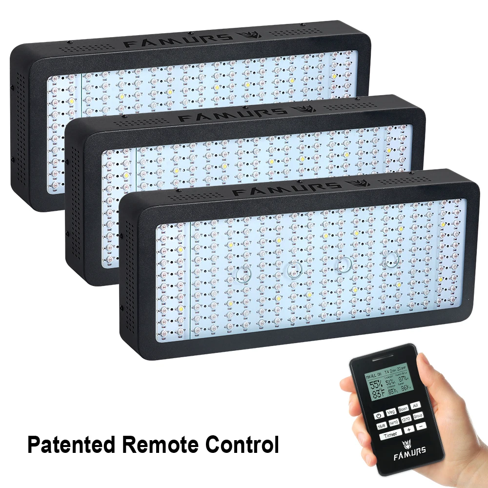 

Famurs Full Spectrum led grow light 3pcs 2000W Veg/Bloom timming function Group control phyto lamp for plants flower seedings