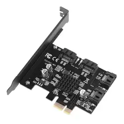 ALLOYSEED PCI-E PCI-Express SATA3.0 SATA III преобразователь 4-Порты и разъёмы 6G контроллер расширения карты адаптера ОПЗ для Windows/Vista/