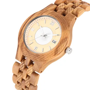 

Quartz Watch Movement for Women Men Classic Practical Luminous Function Wooden Watches Elegant Calendar Wooden Wristwach