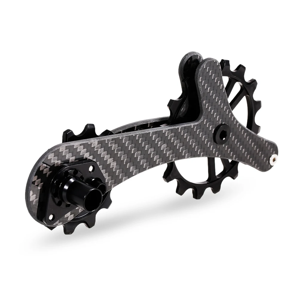 

Bike Derailleur Pulley Bicycle Rear Jockey Wheel Set 16T+12T Ceramic Bearing Guide Roller Idler Lightweight Carbon Fiber