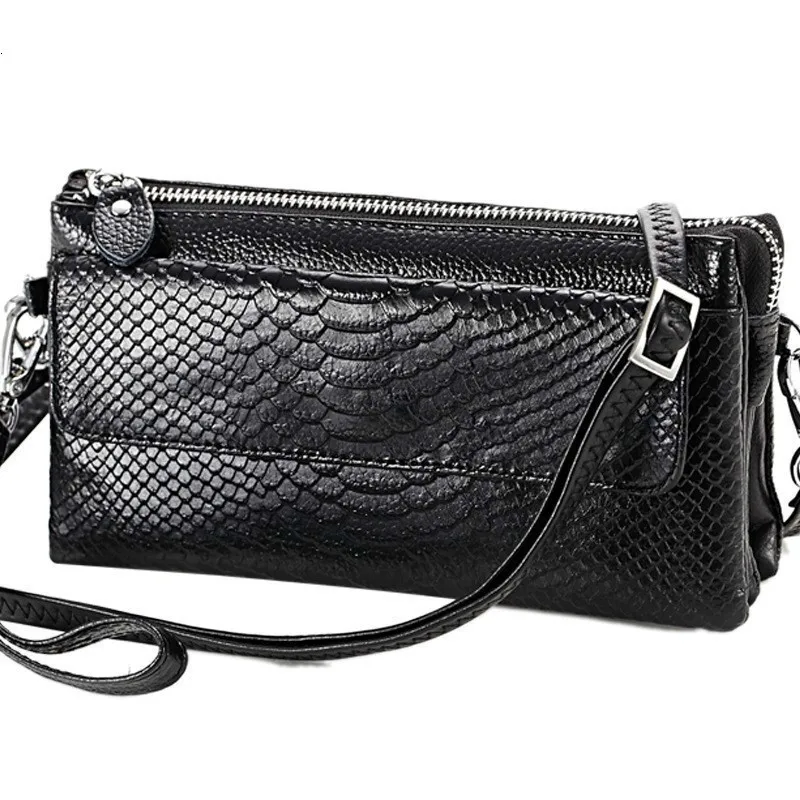 

Crocodile Evening Clutch Bags Genuine Leather Bag Phone Pocket Women Handbag Shoulder Messenger Bag Minaudiere Bolsas Femininas