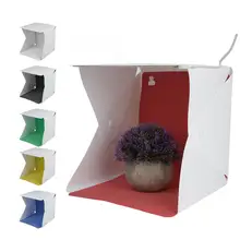 Складная фотография Мини Студия Коробка двойной светодиодный световой тент комплект с 6 цветов фоны 24*24 см