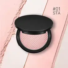 Женский матовый контур лица и светящийся прессованный 4 цвета компактный порошок хайлайтер палитра Черный Макияж 9 г инструменты