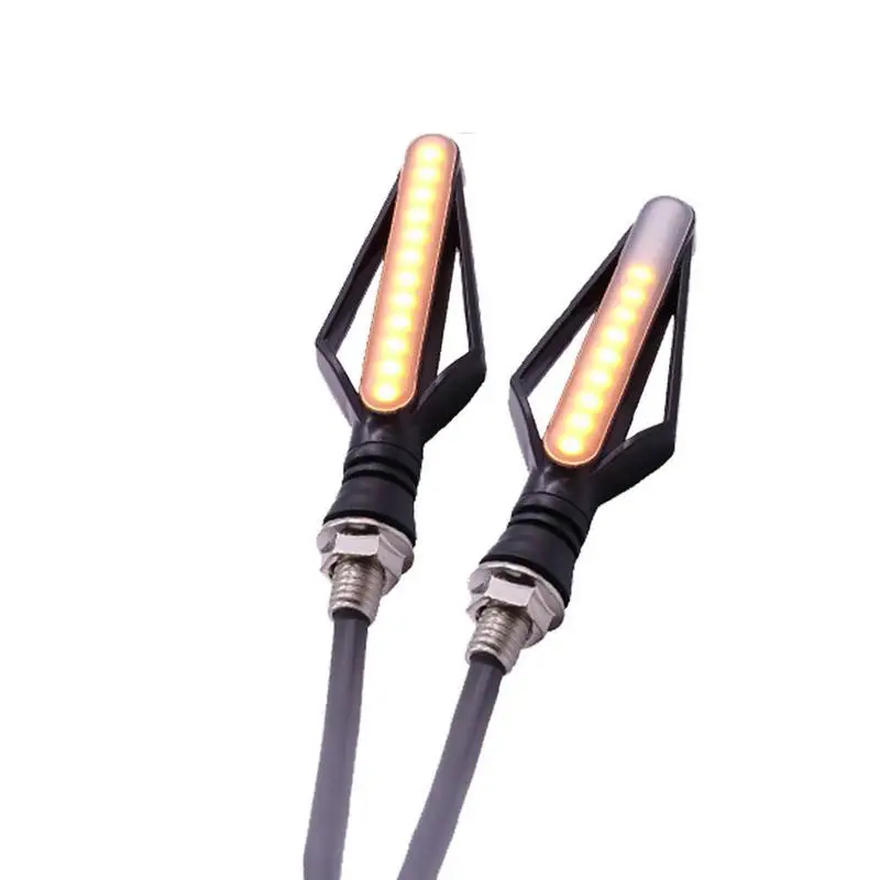 

1 Pair Of Motorcycle LED Turn Signal Light Two-Color Brake Daytime Running Flowing Water Blinker For Motorcycles Or Locomotives