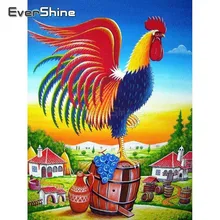 EverShine 5D DIY Diamond Painting Full Square Cartoon Animals Diamond Embroidery Rhinestones Cock Diamond Mosaic Home Decoration