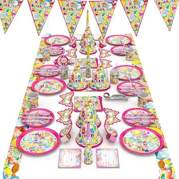 

1 Set of Tableware Paper Suit Disposable Lovely Props Supplies Party Favor Decorating Bithday