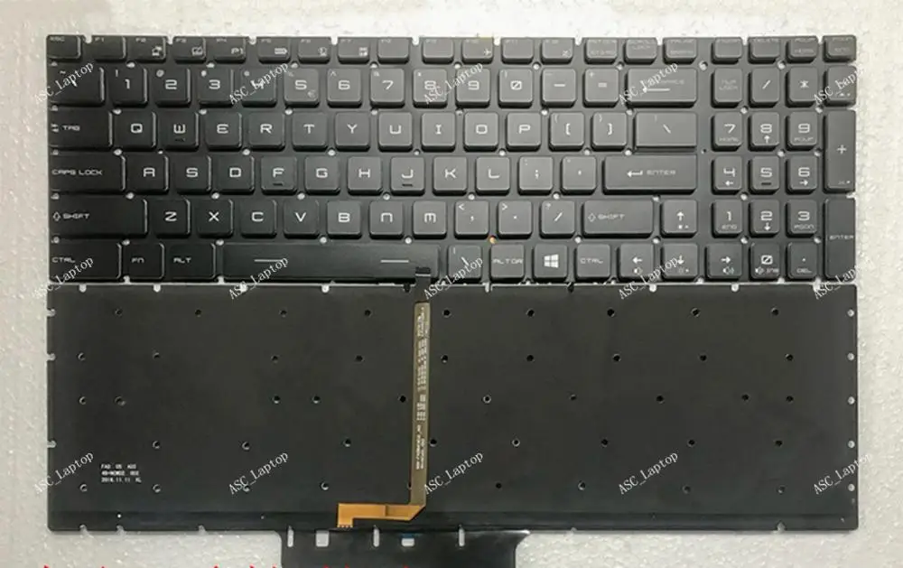 Новая английская клавиатура QWERTY Crystal для ноутбука MSI GL62MVR 7RFX GL62VR 7RFX GL72 7REX, полноцветная подсветка, без рамки