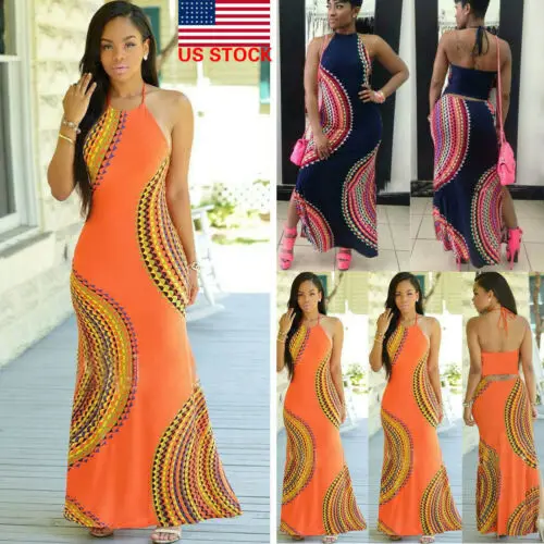 

2019 arrival Women Boho Maxi Dress Sleeveless Elegant Bodycon Party Dresses S-XXXL