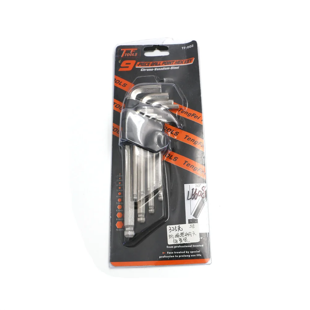 

9Pcs Stainless Metric Ball Ended Hex Key set + 2 component clip Hexagon L-Keys Wrench For Household Repair Bicycle Hand Tools