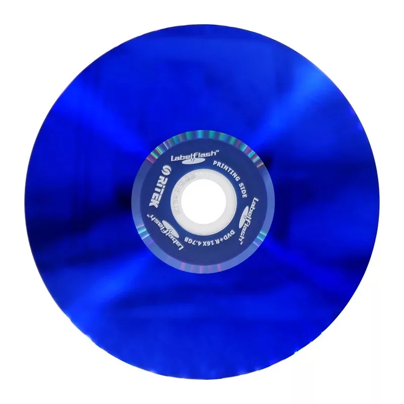 

Wholesale 50 discs Less than 0.3% Defect Rate Labelflash 4.7 GB Blank Blue DVD+R Disc