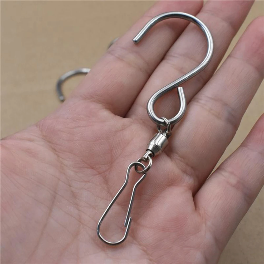 6pcs Stainless Steel Swivel Hooks Aeolian Bell Clips For Hanging Wind