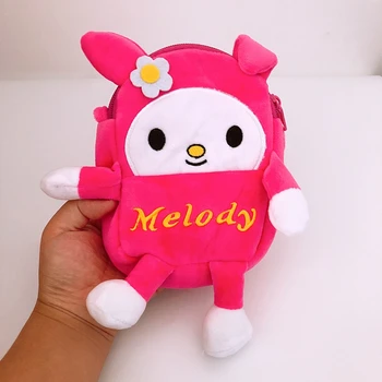 

IVYYE 1PCS Melody Anime Plush Shoulder Bag Handbags Cartoon Soft Tote Pouch Phone Bags Coins Purse Card Kid Gifts