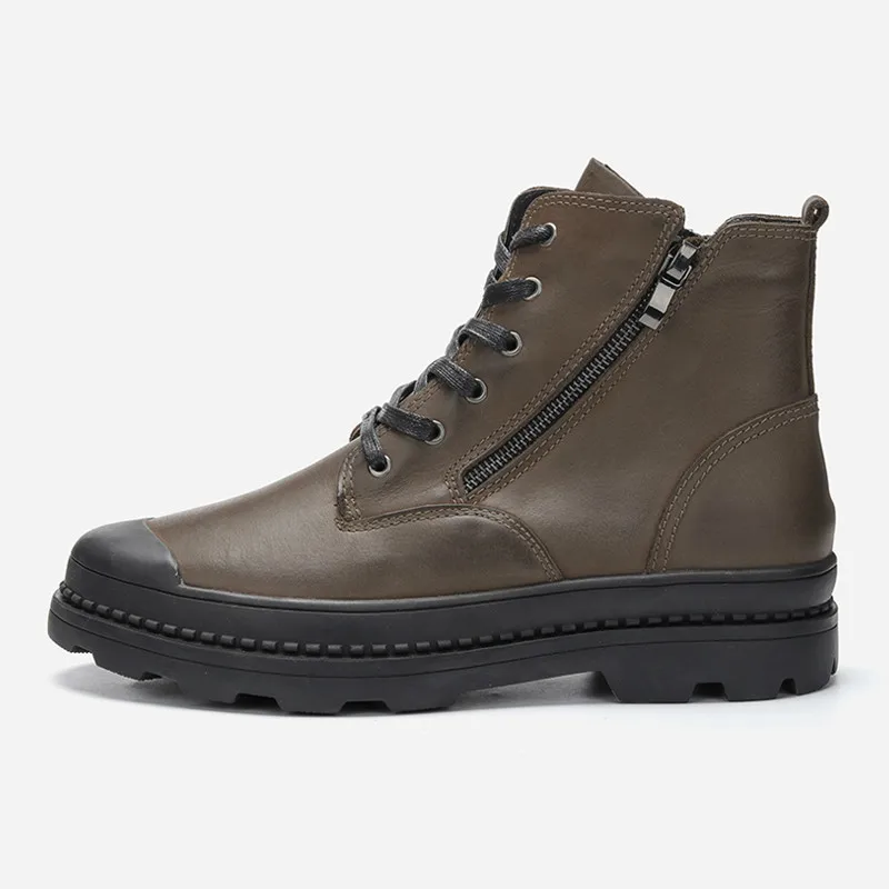 

2018 Natural Cow Leather Men Boots Handmade Retro Men Shoes HH-154