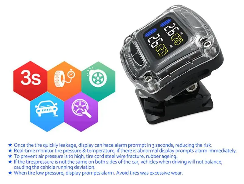 CAREUD M3 B беспроводной мотоцикл TPMS система мониторинга давления в шинах датчик