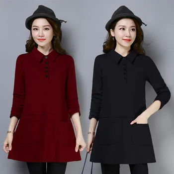 

Women Spring Autumn Tops Tees Loose Cotton T Shirt Long Sleeve Bottoming Shirt