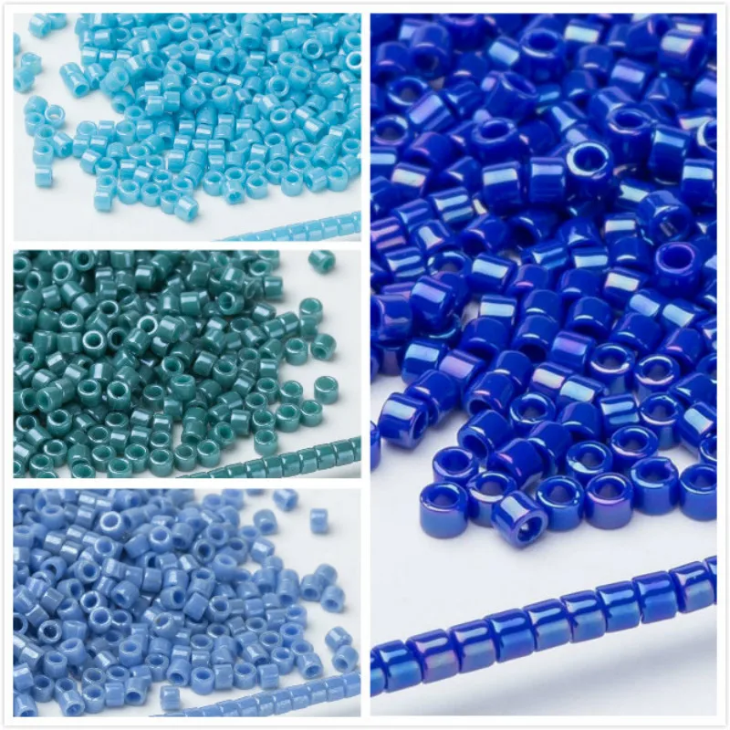 Тайдиан непрозрачные синий AB DB216 Miyuki Delica Seedbeads 11/0 для Бижутерия в богемном стиле