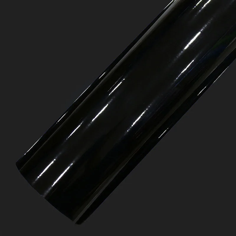 1pcs Shiny Gloss Glossy Black Car Film Wrap Vinyl Decal Exterior Inner Refit Sticker 59*152cm Adhes