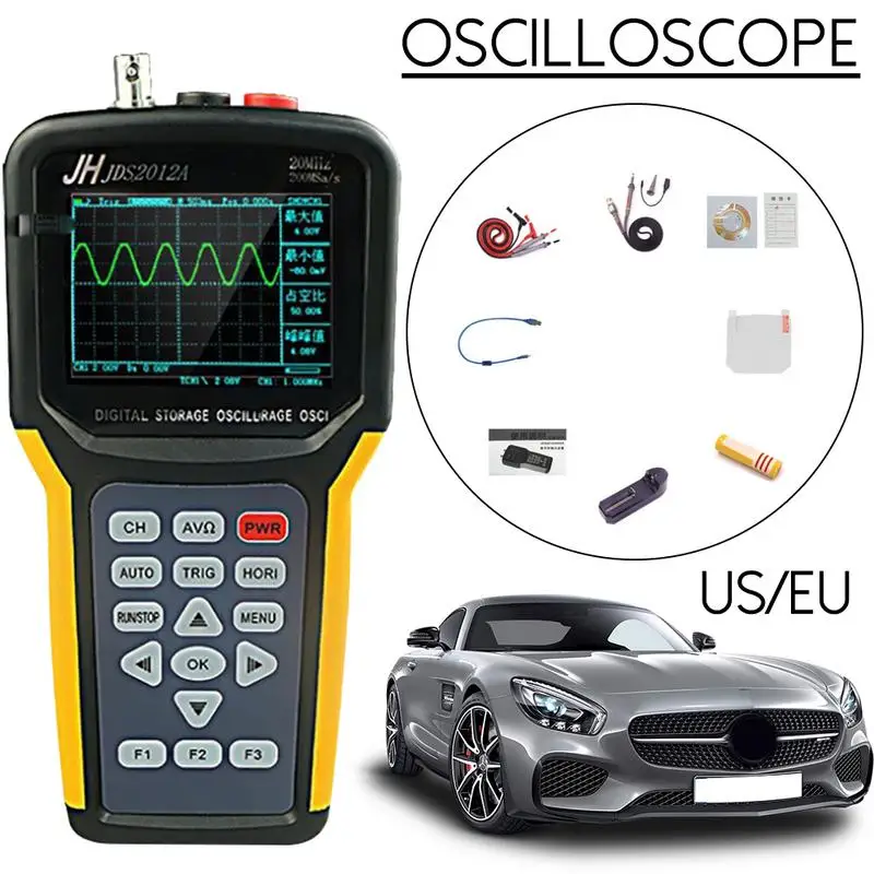 

DS2022A dual channel handheld digital oscilloscope 20MHz bandwidth 200MSa / s sampling rate, car oscilloscope #30