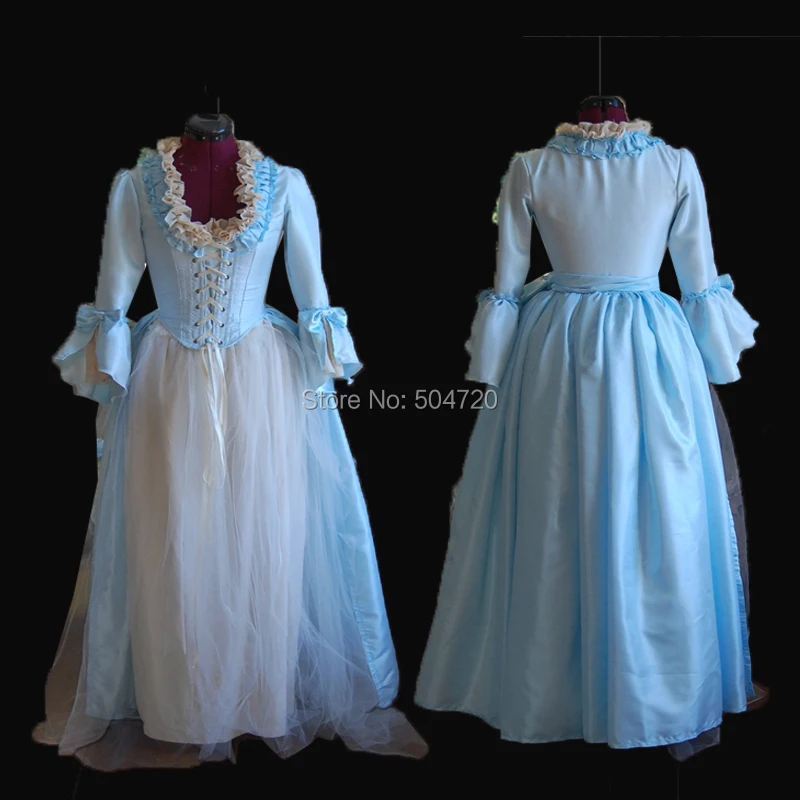 

Tailored!Blue Vintage costumes 18th Duchess Retro medieval Renaissance Reenactment Theatre Civil war Victorian dress HL-373